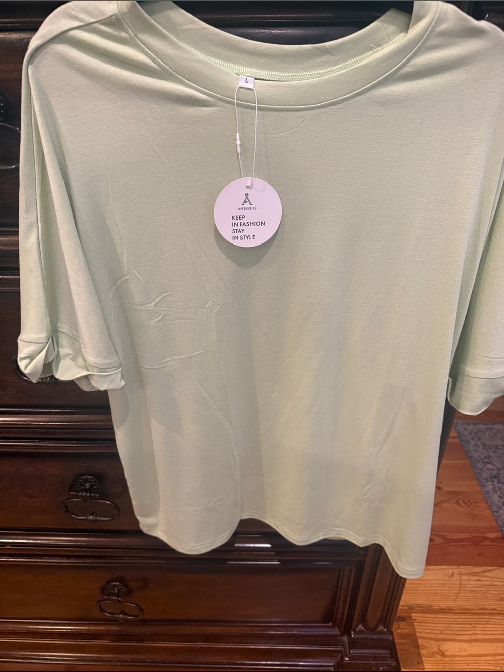 Light Mint Short Sleeve Crewneck Top by